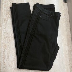 Elie Tahari Black Denim with Textured Accents